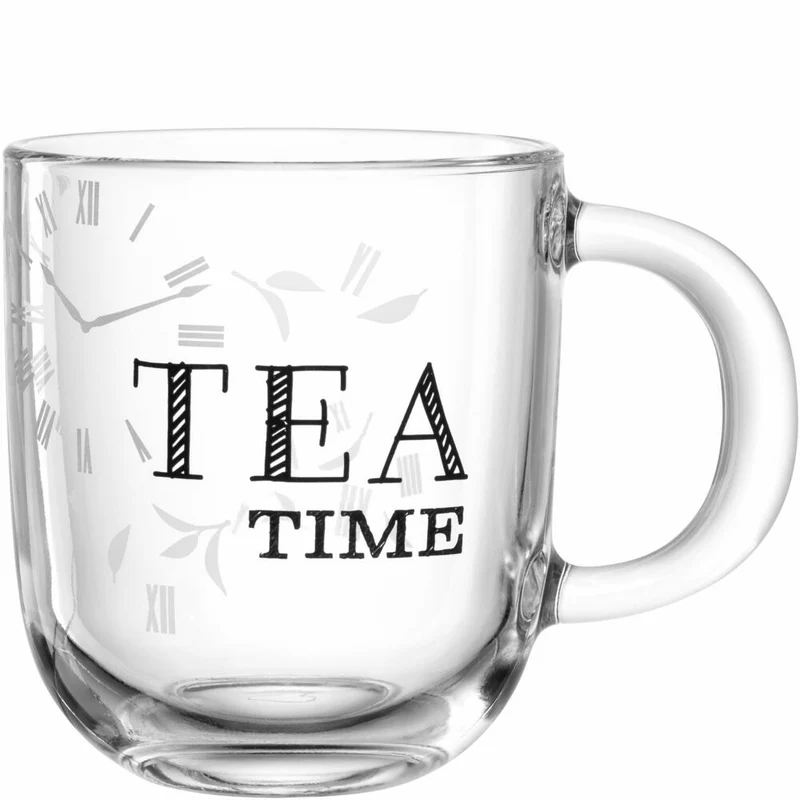 Leonardo Tasse Ufficio Tea Time, Kaffeetasse, Becher, Glastasse, Kalk-Natron-Glas, 400 ml, 047078