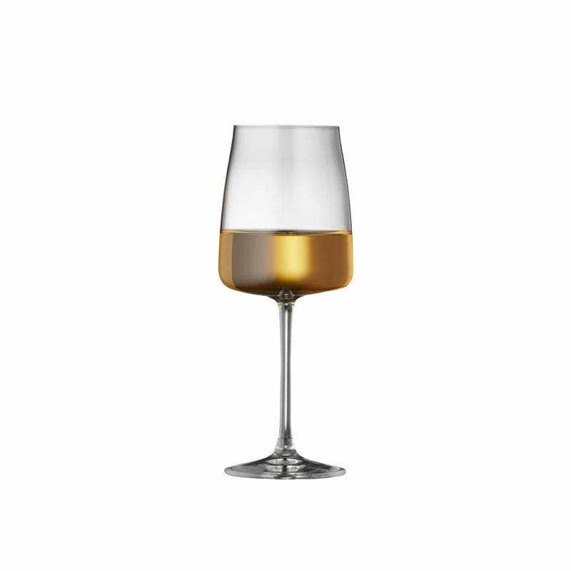 Lyngby Glas Weißweinglas Zero 4er Set, Weingläser, Kristallglas, Klar, 430 ml, 12266