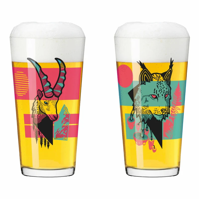 Ritzenhoff Trinkbecher Farbknall 2er-Set 003, Becher, Daniel Fatemi , Kristallglas, 432 ml, 3491003