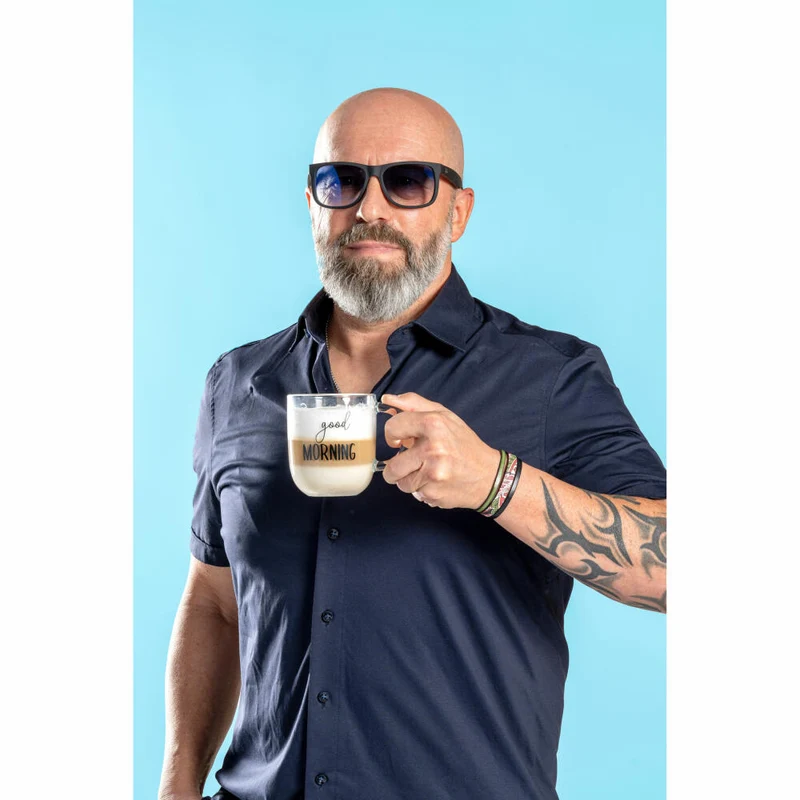 Leonardo Tasse Ufficio good Morning, Kaffeetasse, Becher, Glastasse, Kalk-Natron-Glas, 400 ml, 047079