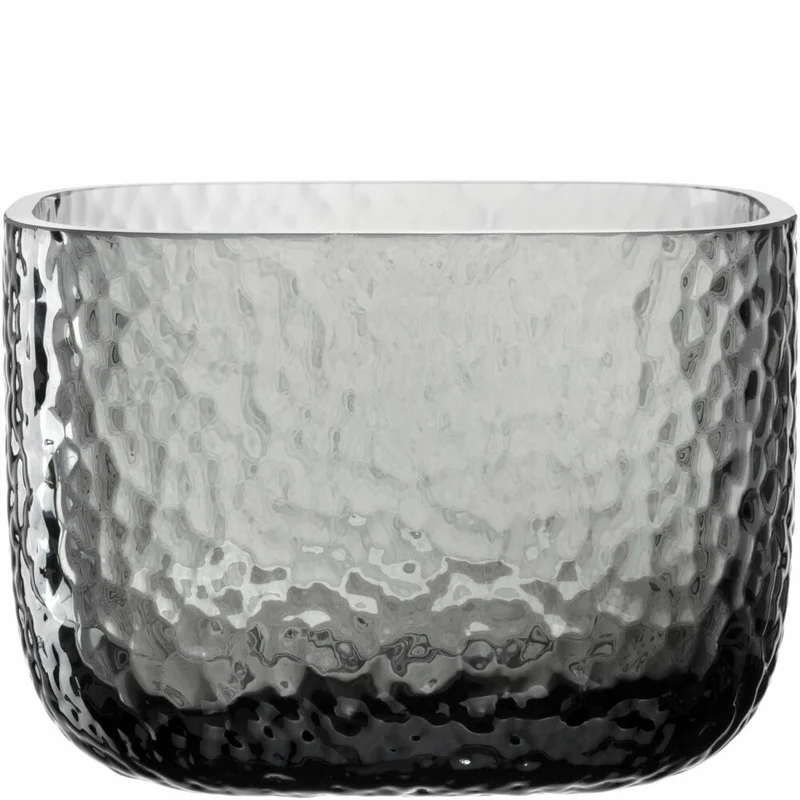 Leonardo Vase Martello, Dekovase, Blumenvase, Pflanzschale, Glas, Grau, H 13 cm, 033197