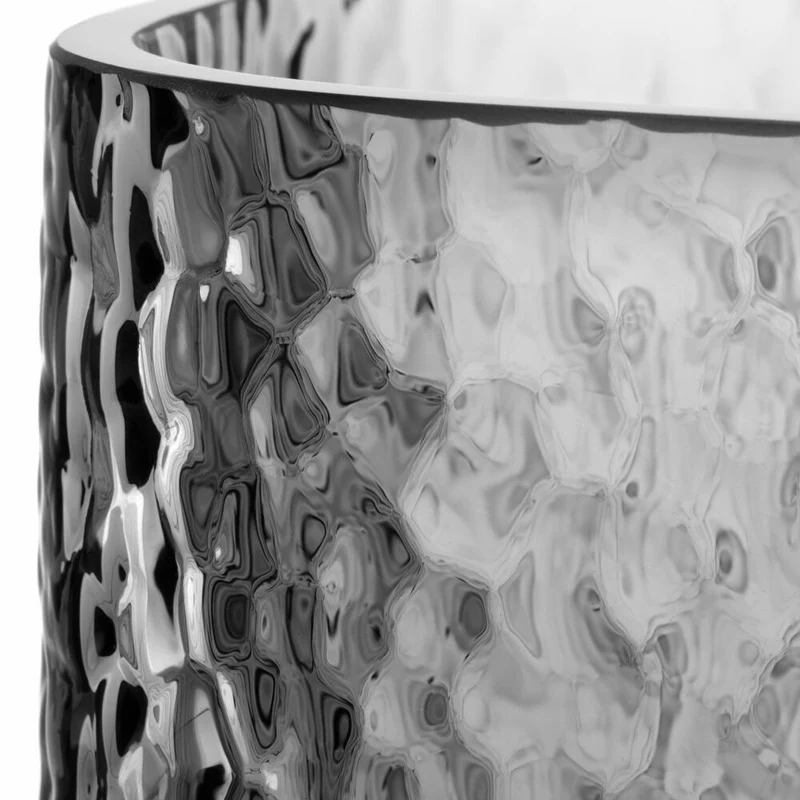 Leonardo Vase Martello, Dekovase, Blumenvase, Pflanzschale, Glas, Grau, H 13 cm, 033197