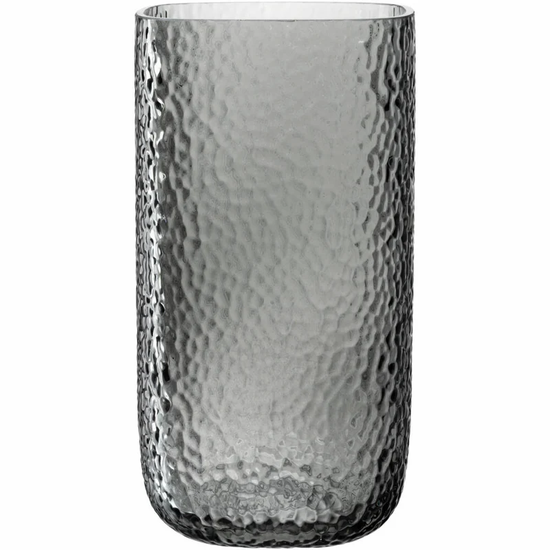 Leonardo Vase Martello, Dekovase, Blumenvase, Glas, Grau, H 29 cm, 033198