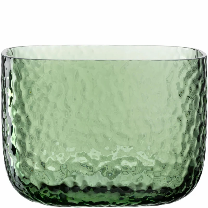Leonardo Vase Martello, Dekovase, Blumenvase, Pflanzschale, Glas, Grün, H 13 cm, 033200