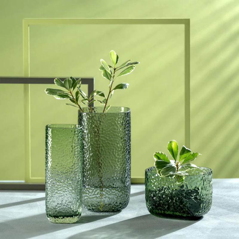 Leonardo Vase Martello, Dekovase, Blumenvase, Pflanzschale, Glas, Grün, H 13 cm, 033200