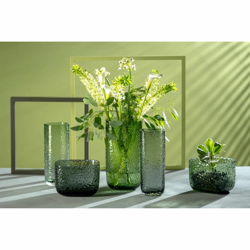 Leonardo Vase Martello, Dekovase, Blumenvase, Glas, Grün, H 29 cm, 033201