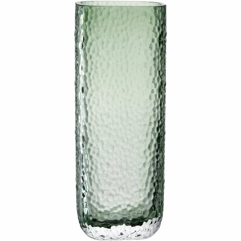 Leonardo Vase Martello, Dekovase, Blumenvase, Glas, Grün, H 26.5 cm, 033202