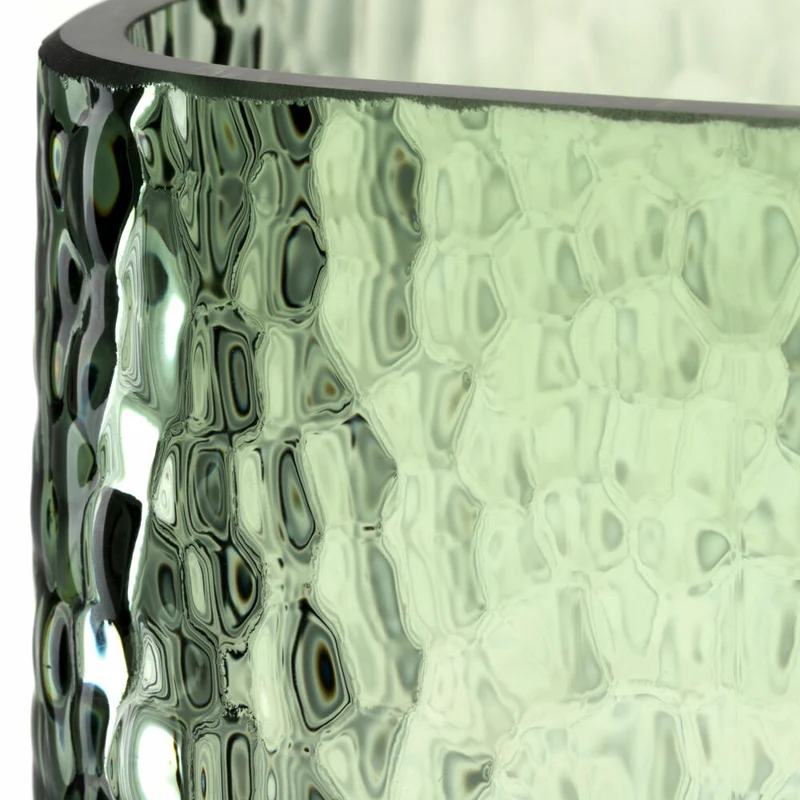 Leonardo Vase Martello, Dekovase, Blumenvase, Glas, Grün, H 26.5 cm, 033202