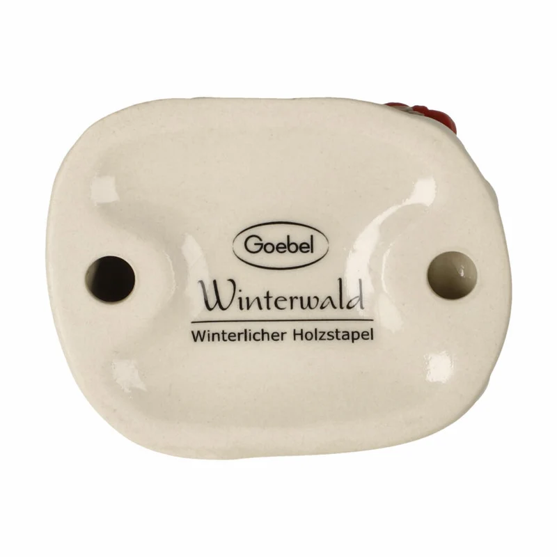 Goebel Figur Winterlicher Holzstapel, Steingut, Bunt, 5.5 cm, 66704641