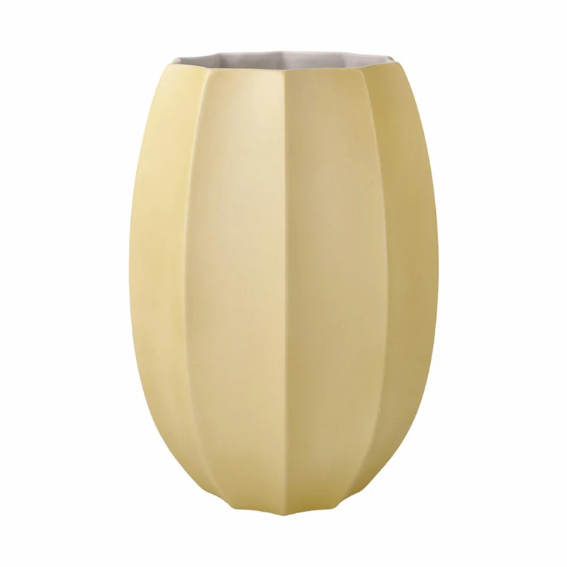 Goebel Vase Concave, Biskuit-Porzellan, Champagner, 22.5 cm, 23122931