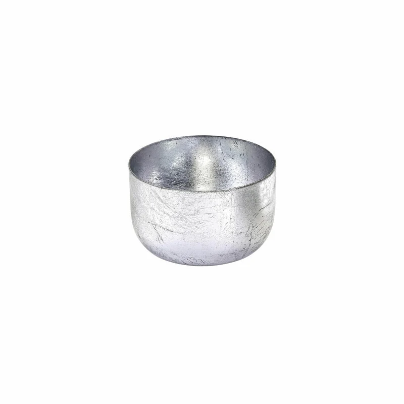 Gift Company Windlicht Madras S, Teelichthalter, Kerzenhalter, Eisen, Silber, H 5 cm, 10503022
