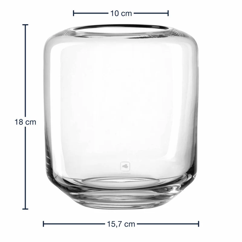 Leonardo Windlicht Milano, Kerzenständer, Kerzenhalter, Kalk-Natron-Glas, H 18 cm, 034155