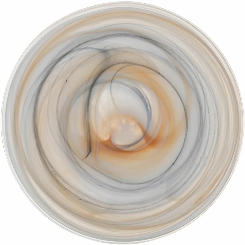 Leonardo Teller Alabastro, Servierteller, Dekoteller, Glas, Beige / Schwarz, Ø 28 cm, 026792
