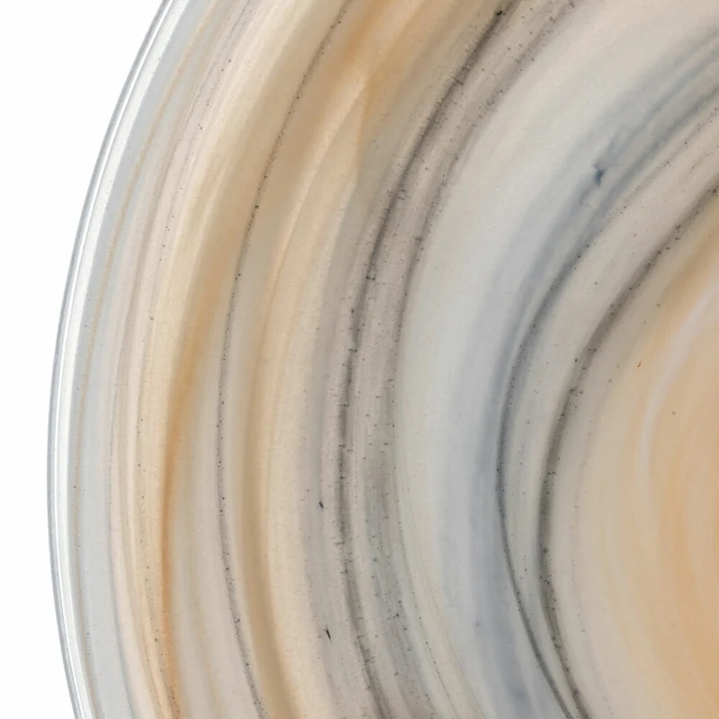 Leonardo Teller Alabastro, Servierteller, Dekoteller, Glas, Beige / Schwarz, Ø 28 cm, 026792
