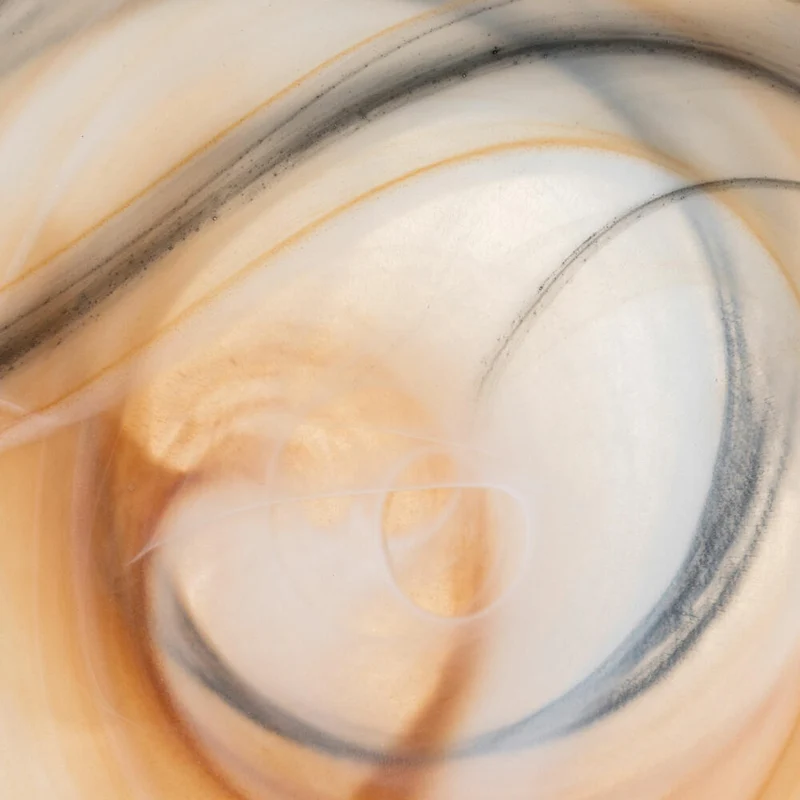 Leonardo Teller Alabastro, Servierteller, Dekoteller, Glas, Beige / Schwarz, Ø 28 cm, 026792