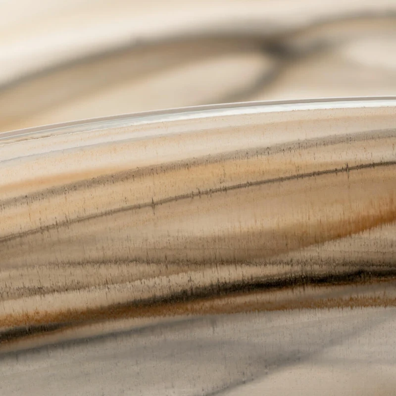 Leonardo Schale Alabastro, Schüssel, Dekoschale, Glas, Beige / Schwarz, 27 x 15 cm, 026793