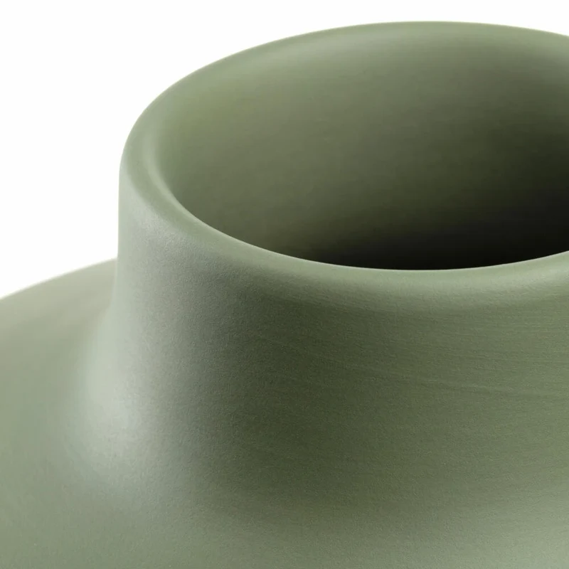 Leonardo Keramikvase Milano, Vase, Blumenvase, Dekovase, Keramik, Grün, H 18.5 cm, 026819