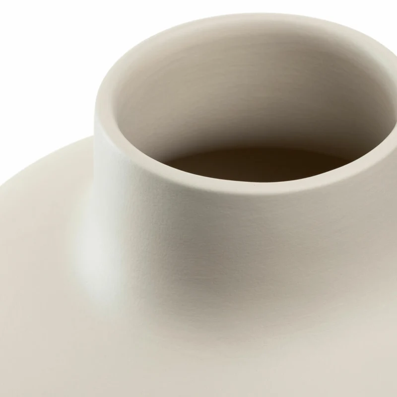 Leonardo Keramikvase Milano, Vase, Blumenvase, Dekovase, Keramik, Creme, H 21.5 cm, 026820
