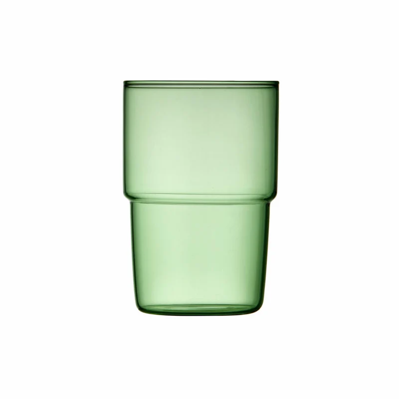 Lyngby Glas Trinkglas Torino 2er Set, Becher, Glas, Grün, 400 ml, 30198