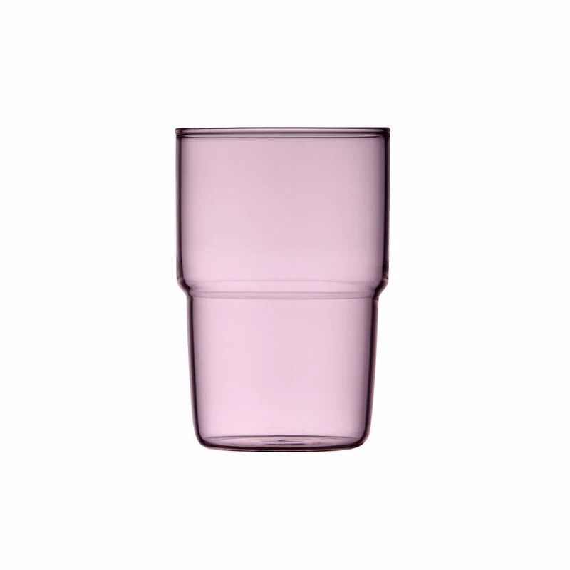 Lyngby Glas Trinkglas Torino 2er Set, Becher, Glas, Pink, 400 ml, 30199