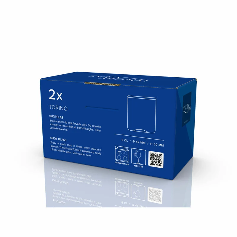 Lyngby Glas Messglas Torino 2er Set, Messbecher, Glas, Blau, 600 ml, 30200