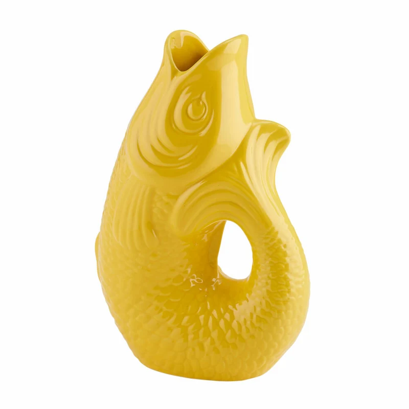 Gift Company Vase Monsieur Carafon L, Dekovase in Fisch-Form, Steingut, Tuscan Sun, 31cm, 1087405010