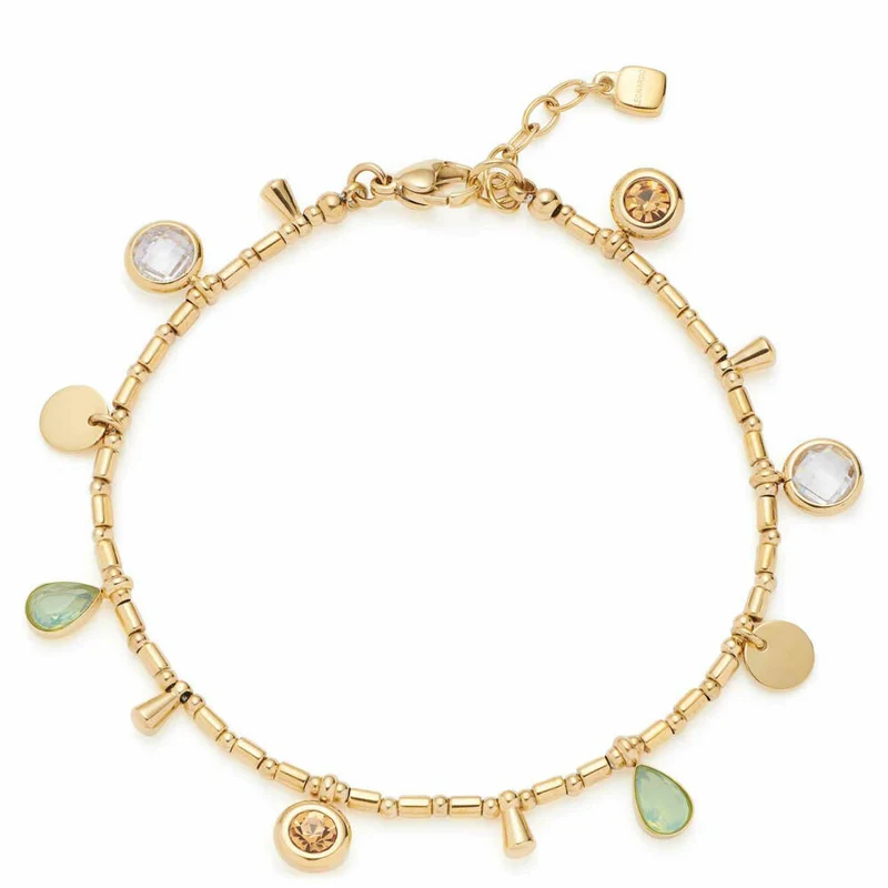Leonardo Jewels Armband Ella, Schmuckarmband, Armkette, Modeschmuck, Edelstahl IP Gold, Mehrfarbig, 023544