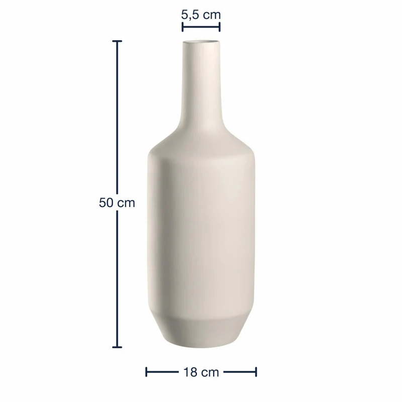 Leonardo Keramikvase Milano, Vase, Blumenvase, Dekovase, Keramik, Creme, H 50 cm, 026822