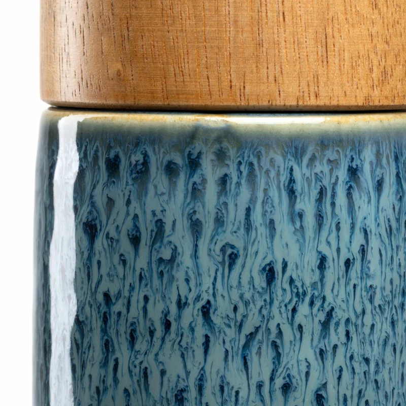 Leonardo Gewürzmühle Matera, Salzmühle, Pfeffermühle, Keramikmahlwerk, Blau, H 17.3 cm, 025438