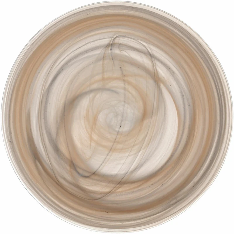 Leonardo Teller Alabastro, Speiseteller, Dekoteller, Glas, Beige / Schwarz, Ø 21 cm, 026790