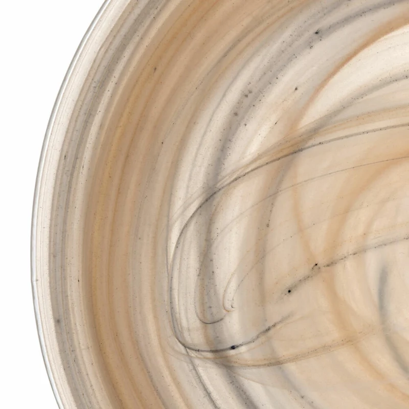 Leonardo Teller Alabastro, Speiseteller, Dekoteller, Glas, Beige / Schwarz, Ø 21 cm, 026790
