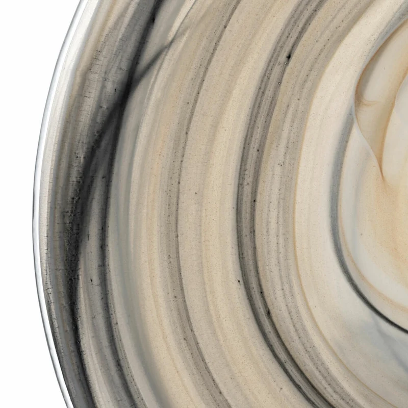 Leonardo Teller Alabastro, Speiseteller, Dekoteller, Glas, Beige / Schwarz, Ø 25 cm, 026791
