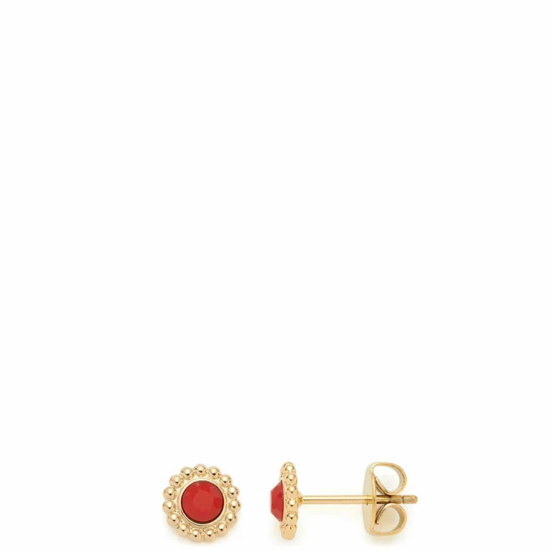 Leonardo Jewels Ohrstecker Florena, Ohrring, Ohrschmuck, Schmuck, Edelstahl IP Gold, Rot, 023547