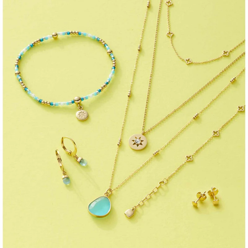 Leonardo Jewels Halskette Evi CIAO, Kette, Schmuckkette, Modeschmuck, Edelstahl IP Gold, Blau, 023798