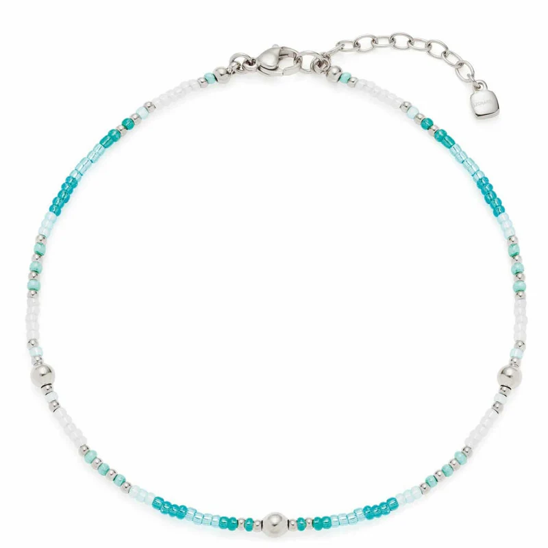 Leonardo Jewels Fußkettchen Happy CIAO, Fußkette, Fußschmuck, Modeschmuck, Edelstahl, Blau, 023859