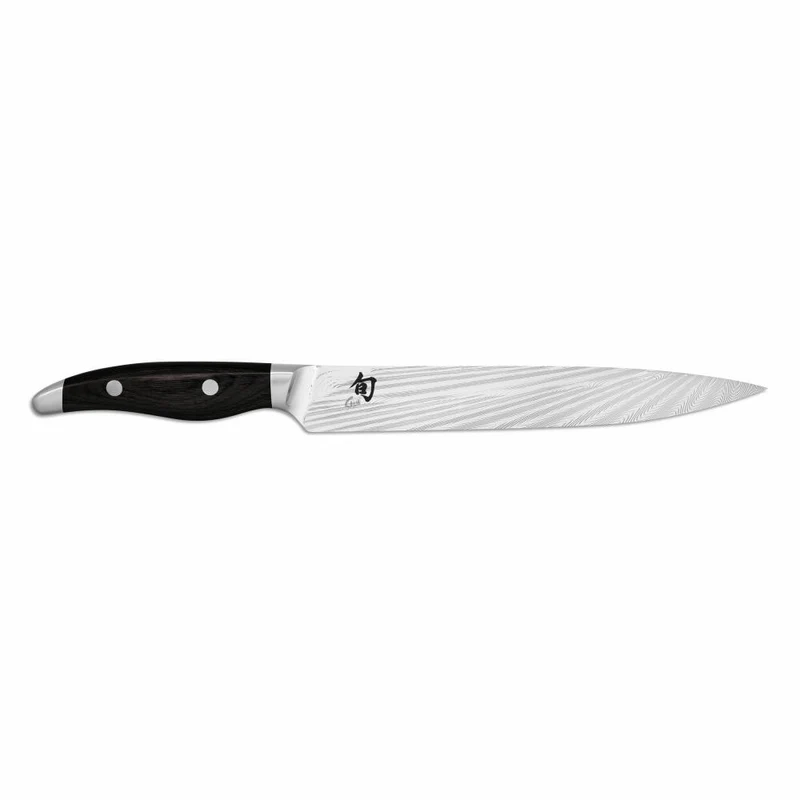 Kai Schinkenmesser Shun Nagare Black, Dual-Core-Stahl, Pakkaholz, Klingenlänge 23 cm, NDC-0704S