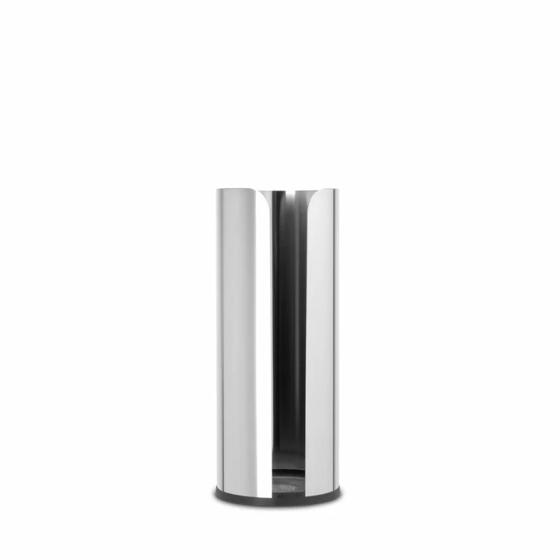 Brabantia Toilettenpapierständer ReNew, Ersatzrollenhalter, Klopapierhalter, WC-Ständer, Stahl, Brilliant Steel, 280580