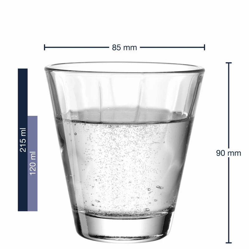 Leonardo Trinkglas Twist, Wasserglas, Saftglas, Kalk-Natron-Glas, 215 ml, 023590