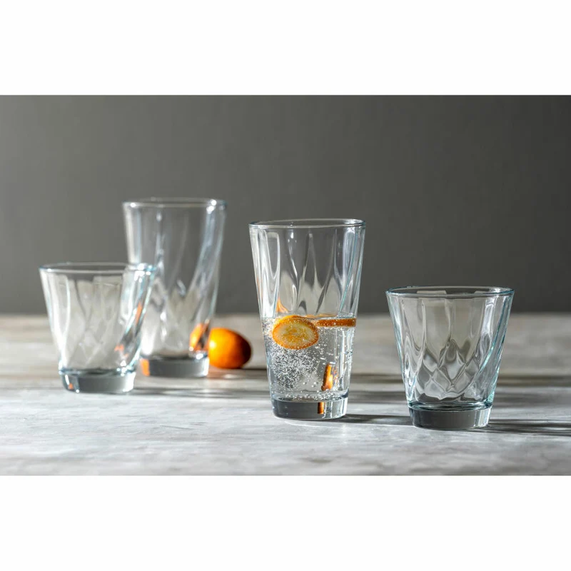 Leonardo Trinkglas Twist, Wasserglas, Saftglas, Kalk-Natron-Glas, 215 ml, 023590