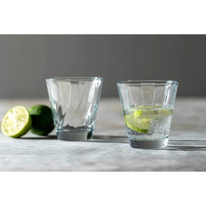 Leonardo Trinkglas Twist, Wasserglas, Saftglas, Kalk-Natron-Glas, 215 ml, 023590