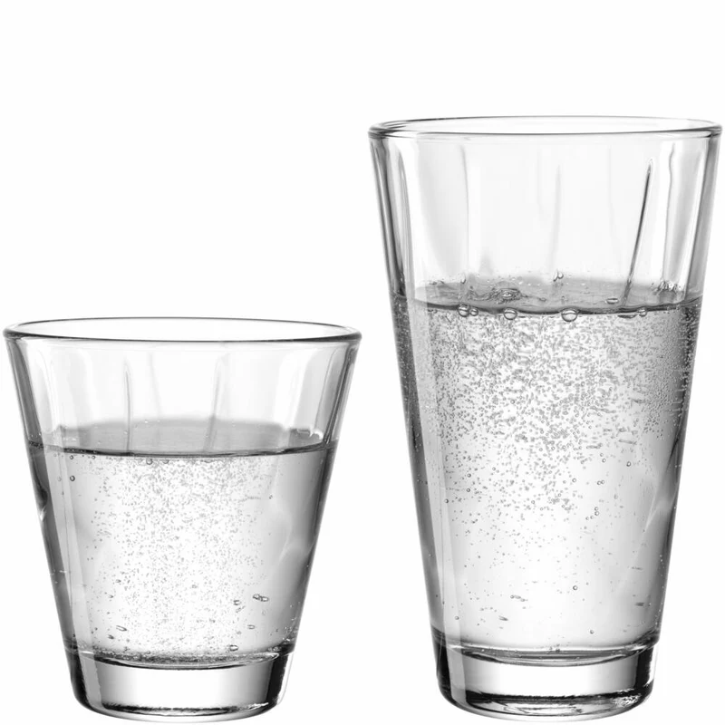 Leonardo Trinkglasset Twist, 12-tlg, Trinkglas, Wasserglas, Longdrinkglas, Kalk-Natron-Glas, 023592
