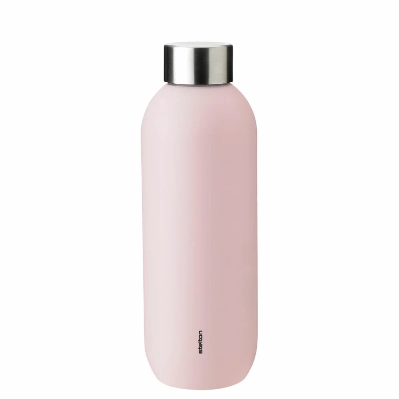 Stelton Isolierflasche Keep Cool Soft Rose, Trinkflasche, Edelstahl, Rosa, 600 ml, 355-14