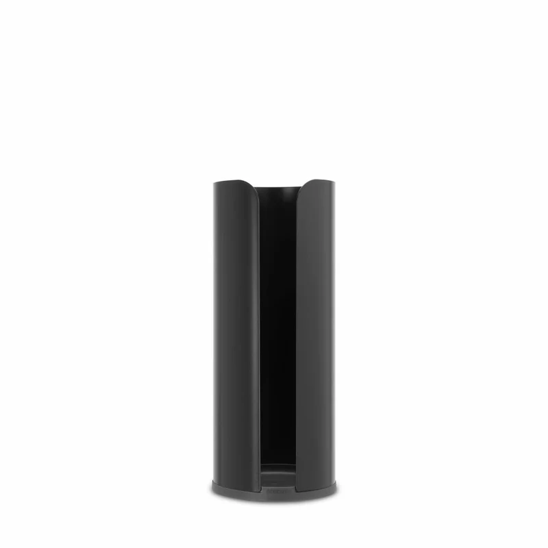 Brabantia Toilettenpapierständer ReNew, Ersatzrollenhalter, Klopapierhalter, WC-Ständer, Stahl, Matt Black, 280504