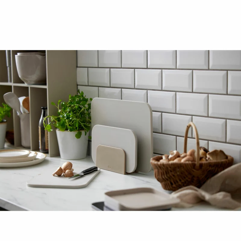 Rosti Schneidebrett-Set Choptima 4-tlg., Schneidunterlage, PE-Kunststoff, Humus, 27823