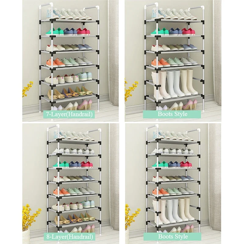 Adjustable 30 Pair Shoe Rack Space Saving Storage Organizer