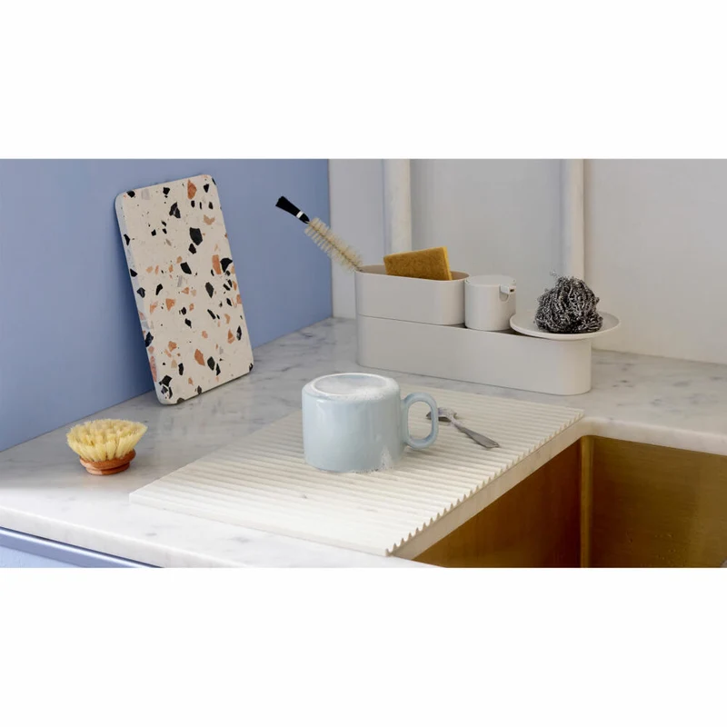 Rig-Tig Abtropfmatte Drain-It, Trockenmatte, Silikon, Light Grey, 39.5 x 26 cm, Z00116