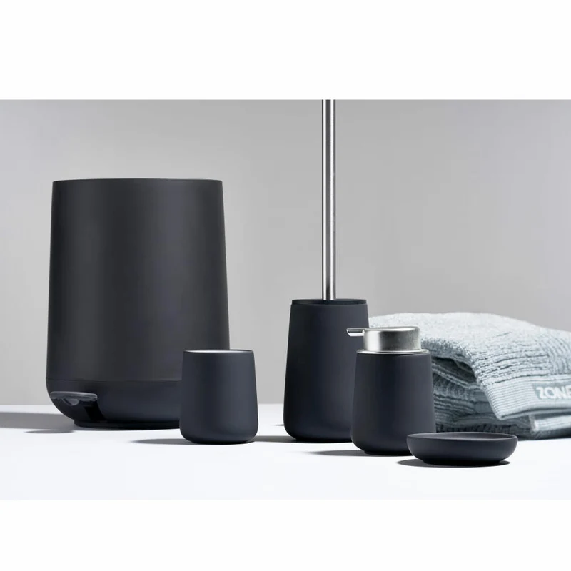 Zone Denmark Pedaleimer Nova, Treteimer, Mülleimer, Kosmetikeimer, Badeimer, ABS, Black, 5 L, 330130