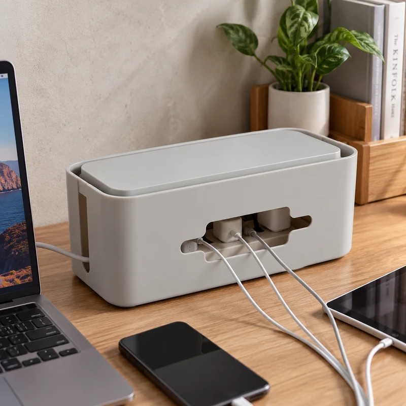 Storage Box and Organizer for Power Outlet
