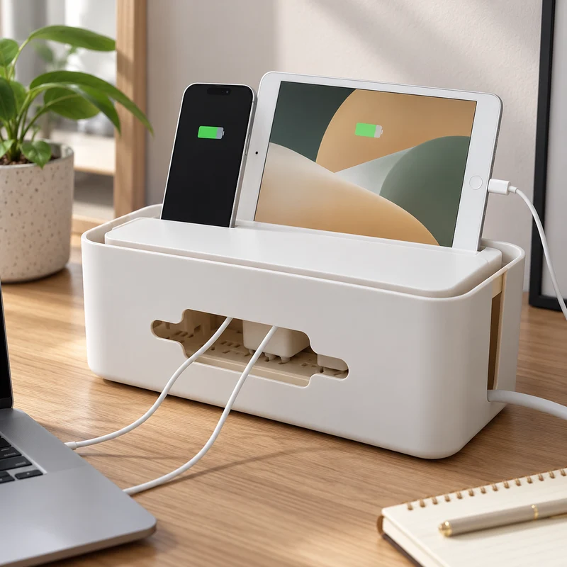 Storage Box and Organizer for Power Outlet
