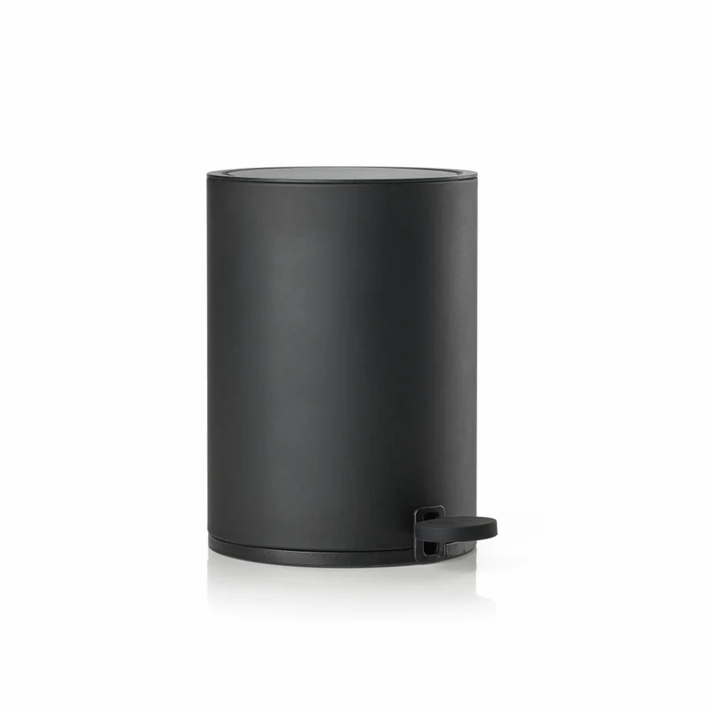 Zone Denmark Pedaleimer Karma, Treteimer, Mülleimer, Kosmetikeimer, Badeimer, Metall, Black, 3 L, 10055